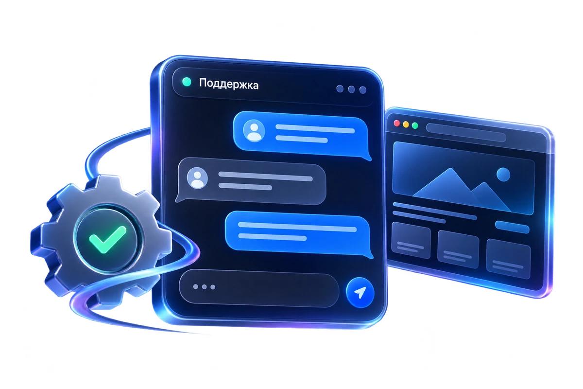 Техническая поддержка сайта: чат и контроль работы